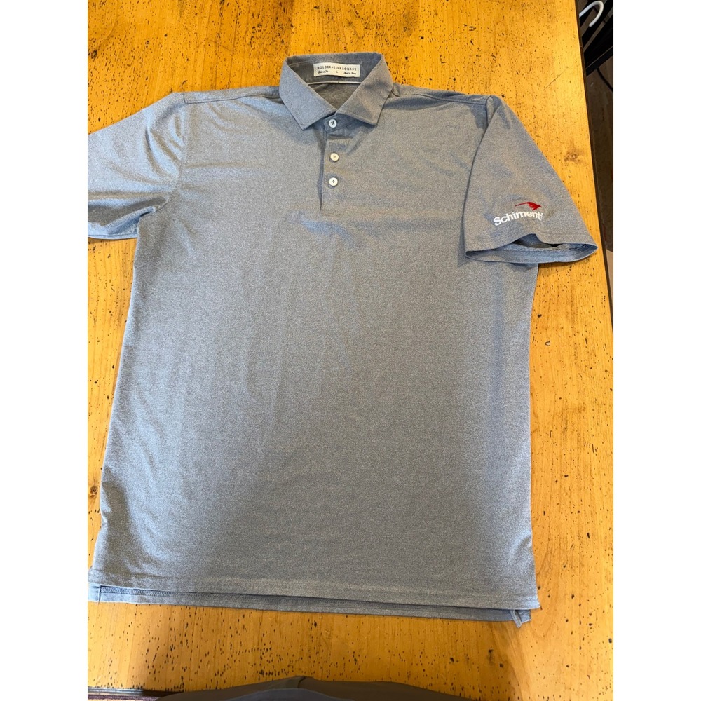 Holderness & Bourne The Anderson Size L Heathered Gray Performance Polo Shirt